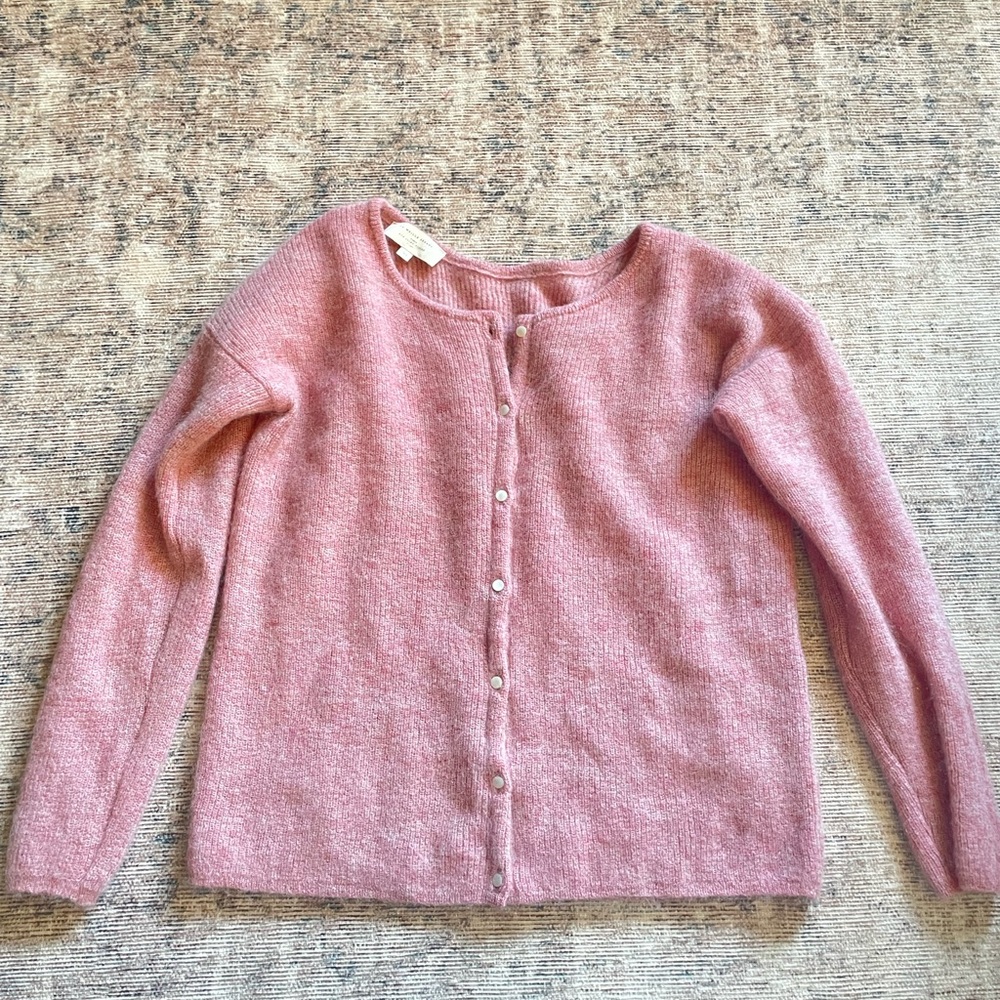 Sezane Gaspard Cardigan Mottled Pink, XS